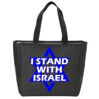 I Stand With Israel Star Of David Zip Tote Bag