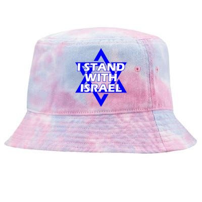 I Stand With Israel Star Of David Tie-Dyed Bucket Hat