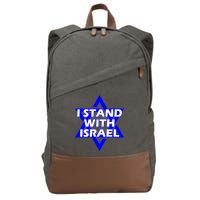 I Stand With Israel Star Of David Cotton Canvas Backpack