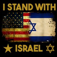 I Stand With Israel I Stand With Israel America Flag Backpack