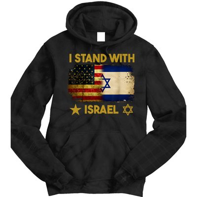 I Stand With Israel I Stand With Israel America Flag Tie Dye Hoodie