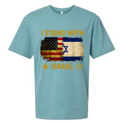 I Stand With Israel I Stand With Israel America Flag Sueded Cloud Jersey T-Shirt