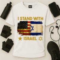 I Stand With Israel I Stand With Israel America Flag Cooling Performance Crew T-Shirt