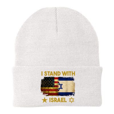 I Stand With Israel I Stand With Israel America Flag Beanie