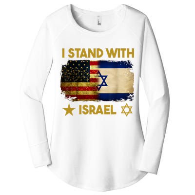 I Stand With Israel I Stand With Israel America Flag Women's Perfect Tri Tunic Long Sleeve Shirt