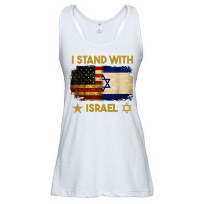I Stand With Israel I Stand With Israel America Flag Ladies Essential Flowy Tank