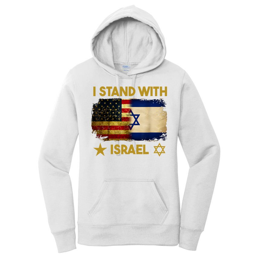 I Stand With Israel I Stand With Israel America Flag Women's Pullover Hoodie