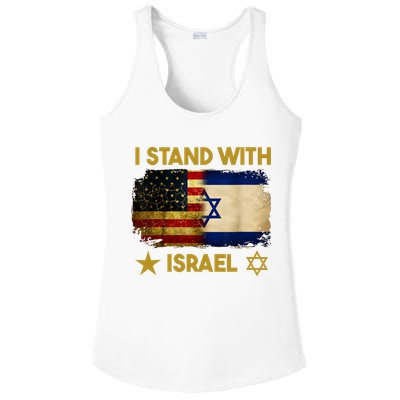 I Stand With Israel I Stand With Israel America Flag Ladies PosiCharge Competitor Racerback Tank
