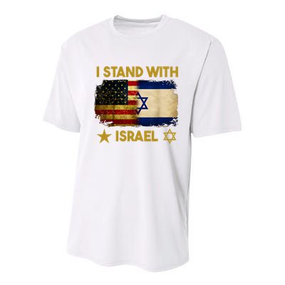 I Stand With Israel I Stand With Israel America Flag Youth Performance Sprint T-Shirt
