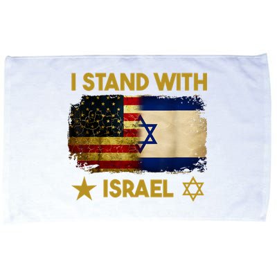 I Stand With Israel I Stand With Israel America Flag Microfiber Hand Towel