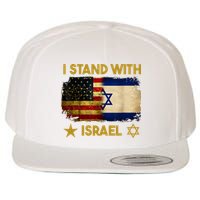 I Stand With Israel I Stand With Israel America Flag Wool Snapback Cap