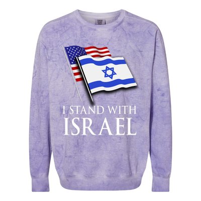 I Stand With Israel Israeli Palestinian Conflict Pro Israel Colorblast Crewneck Sweatshirt