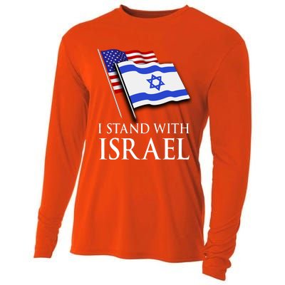 I Stand With Israel Israeli Palestinian Conflict Pro Israel Cooling Performance Long Sleeve Crew