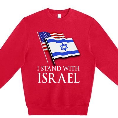 I Stand With Israel Israeli Palestinian Conflict Pro Israel Premium Crewneck Sweatshirt