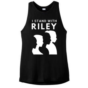 I Stand With Riley Gaines Protect Womens Sports #Protectwomnssports Ladies PosiCharge Tri-Blend Wicking Tank