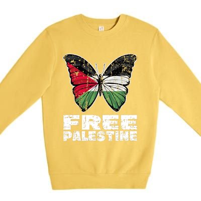 I Stand With Palestine For Their Freedom Free Palestine Premium Crewneck Sweatshirt