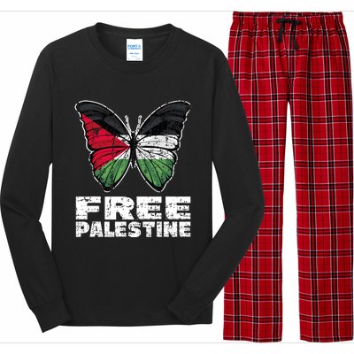 I Stand With Palestine For Their Freedom Free Palestine Long Sleeve Pajama Set