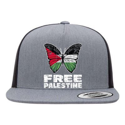 I Stand With Palestine For Their Freedom Free Palestine Flat Bill Trucker Hat