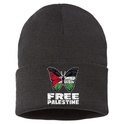 I Stand With Palestine For Their Freedom Free Palestine Sustainable Knit Beanie