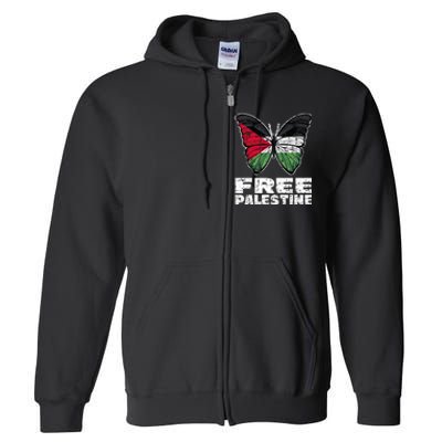 I Stand With Palestine For Their Freedom Free Palestine Full Zip Hoodie