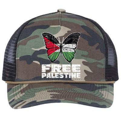 I Stand With Palestine For Their Freedom Free Palestine Retro Rope Trucker Hat Cap