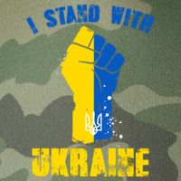 I Stand With Ukraine Fist Trident Support Legacy Tie Dye Trucker Hat