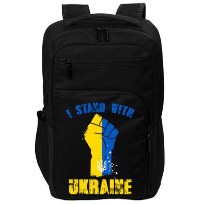 I Stand With Ukraine Fist Trident Support Impact Tech Backpack