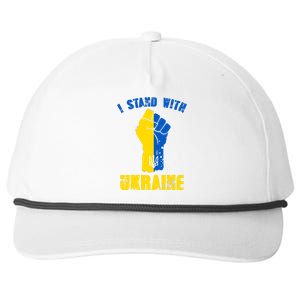 I Stand With Ukraine Fist Trident Support Snapback Five-Panel Rope Hat