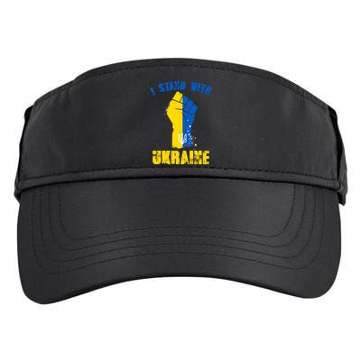 I Stand With Ukraine Fist Trident Support Adult Drive Performance Visor