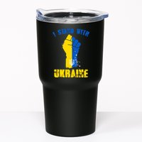I Stand With Ukraine Fist Trident Support Tumbler