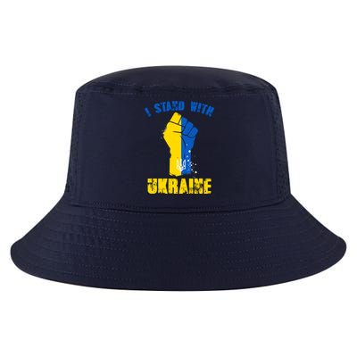 I Stand With Ukraine Fist Trident Support Cool Comfort Performance Bucket Hat