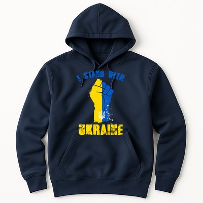 I Stand With Ukraine Fist Trident Support Hoodie