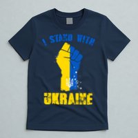 I Stand With Ukraine Fist Trident Support T-Shirt