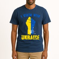 I Stand With Ukraine Fist Trident Support Tall T-Shirt