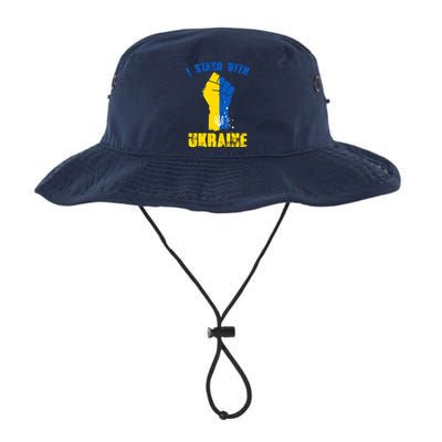 I Stand With Ukraine Fist Trident Support Bucket Hat