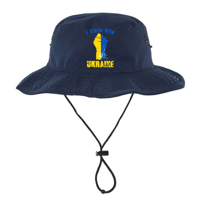 I Stand With Ukraine Fist Trident Support Bucket Hat