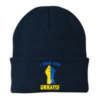 I Stand With Ukraine Fist Trident Support Beanie