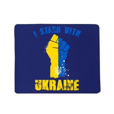 I Stand With Ukraine Fist Trident Support Mousepad