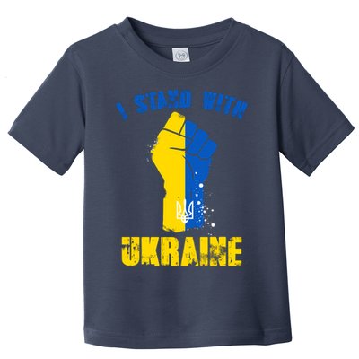 I Stand With Ukraine Fist Trident Support Toddler T-Shirt
