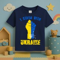 I Stand With Ukraine Fist Trident Support Toddler T-Shirt