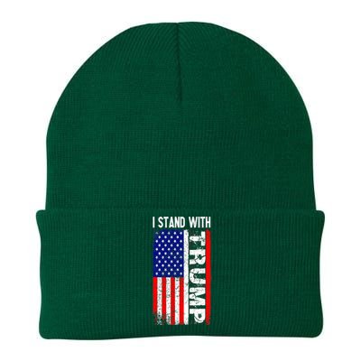 i stand with president trump pro trump supporter anti biden Knit Cap Winter Beanie