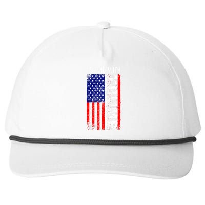 i stand with president trump pro trump supporter anti biden Snapback Five-Panel Rope Hat