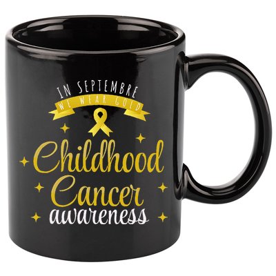 in september we wear gold childhood cancer awareness 11oz C Handle Ceramic Mug
