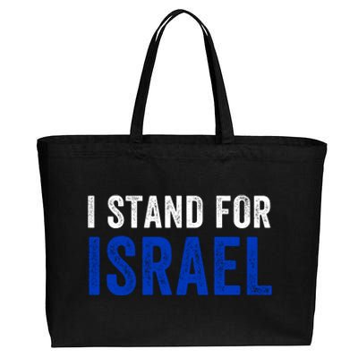 I Stand With Israel I Stand For Peace I Support Israel Jewish Holy Land Cotton Canvas Jumbo Tote