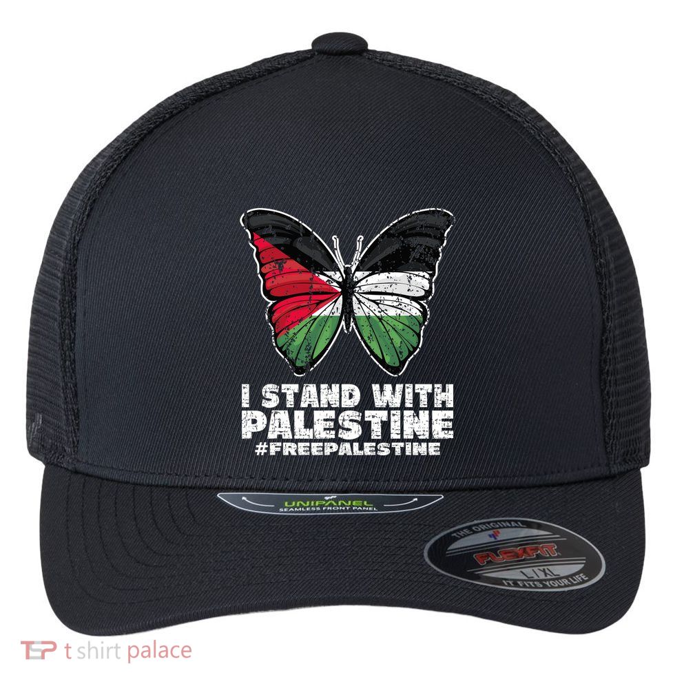 I Stand With Palestine For Their Freedom Free Palestine Flexfit Unipanel Trucker Cap