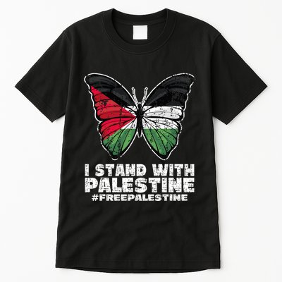 I Stand With Palestine For Their Freedom Free Palestine Tall T-Shirt