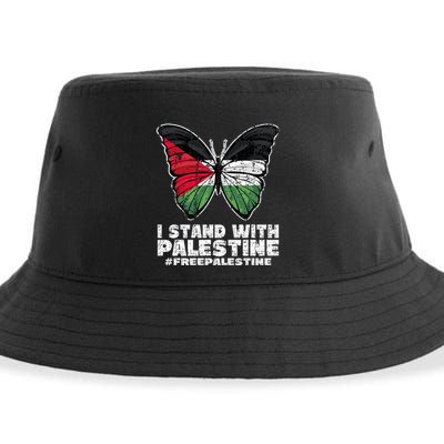 I Stand With Palestine For Their Freedom Free Palestine Sustainable Bucket Hat