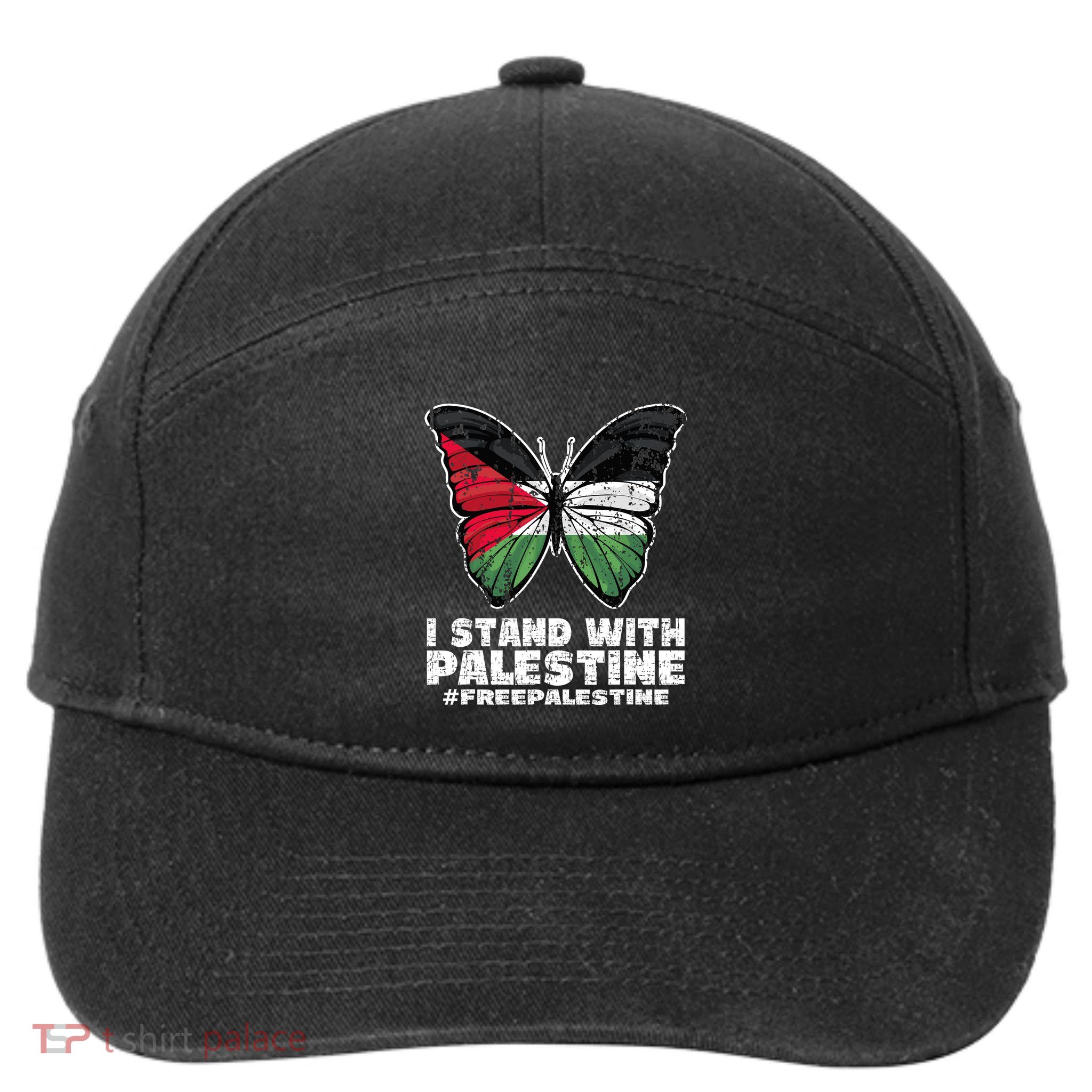 I Stand With Palestine For Their Freedom Free Palestine 7-Panel Snapback Hat