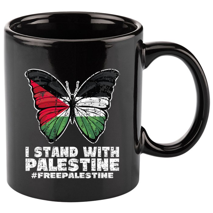 I Stand With Palestine For Their Freedom Free Palestine 11oz C Handle Ceramic Mug