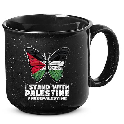 I Stand With Palestine For Their Freedom Free Palestine 15oz Campfire Ceramic Mug
